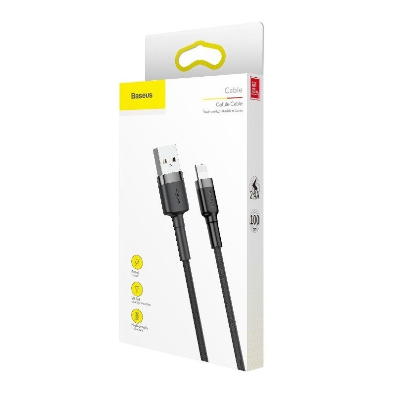 Baseus Cafule USB Lightning Cable 1,5A 2m (Gray+Black)