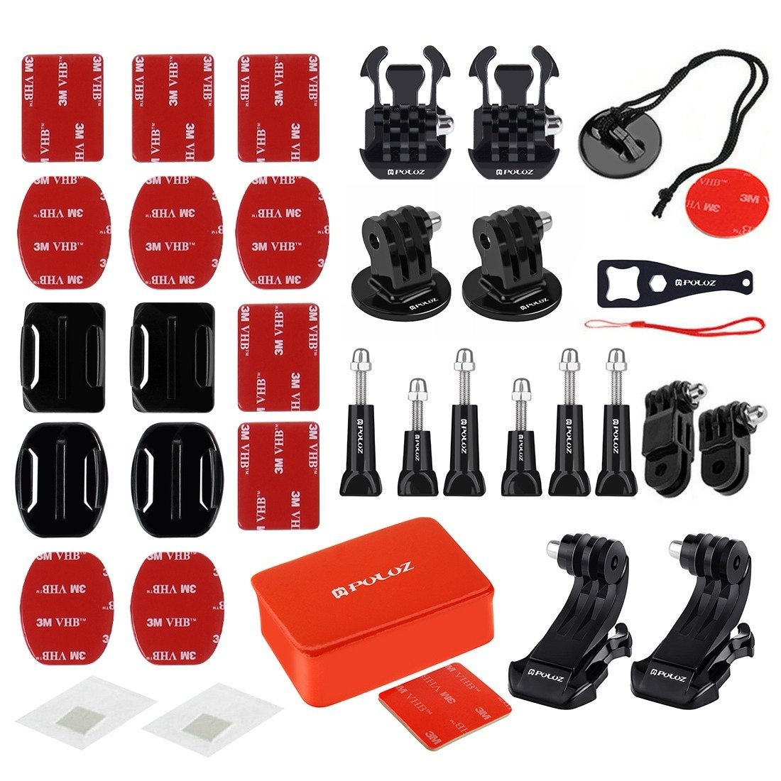 Set of 53 Puluz accessories for sports cameras PKT16