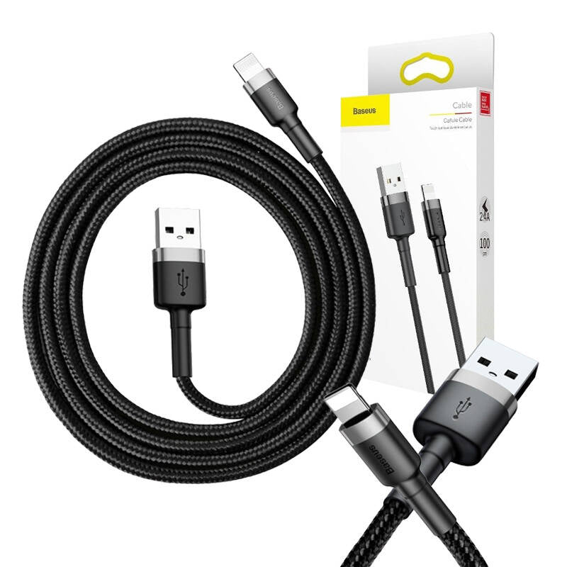 Baseus Cafule USB Lightning Cable 2,4A 1m (Gray+Black)
