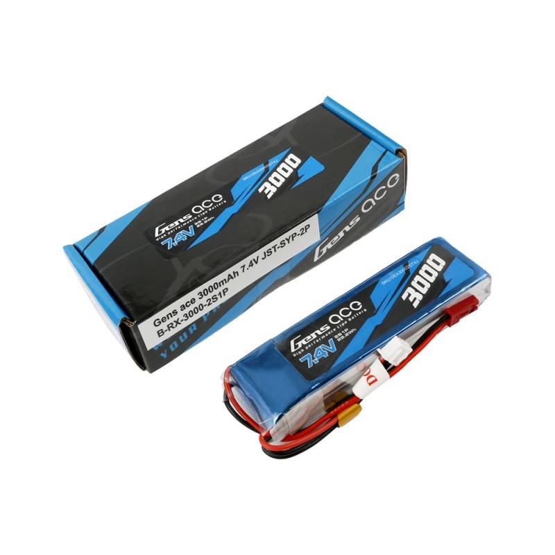 Battery Gens Ace 3000mAh 7.4V 1C 2S1P LiPo