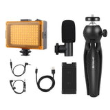 Puluz live recording set tripod + LED light + microphone + phone clip PKT3132B