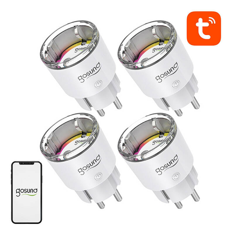 Gosund EP2 WiFi smart socket, 4 pieces (four-pack) 10A Tuya