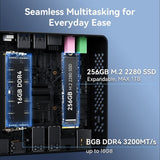 GEEKOM Air12 Lite Mini PC, Intel N100 4 Cores Max 3.4GHz, 8GB RAM 256GB SSD