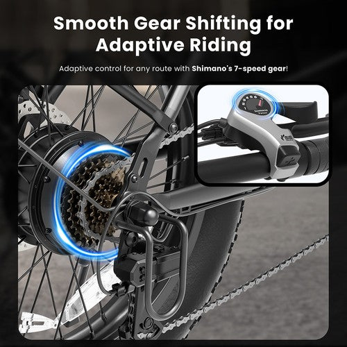 Touroll S3 Step-Thru Electric Bike, 250W Motor, 36V 13Ah