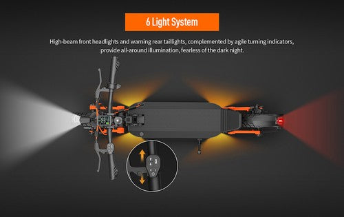 Joyor S8-S-Z Electric Scooter with Turn Signal, 600W*2 Motor, 48V 26Ah