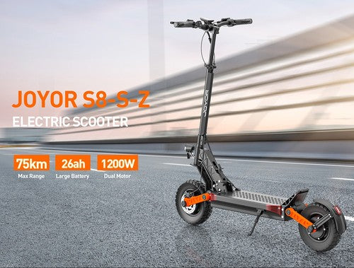 Joyor S8-S-Z Electric Scooter with Turn Signal, 600W*2 Motor, 48V 26Ah
