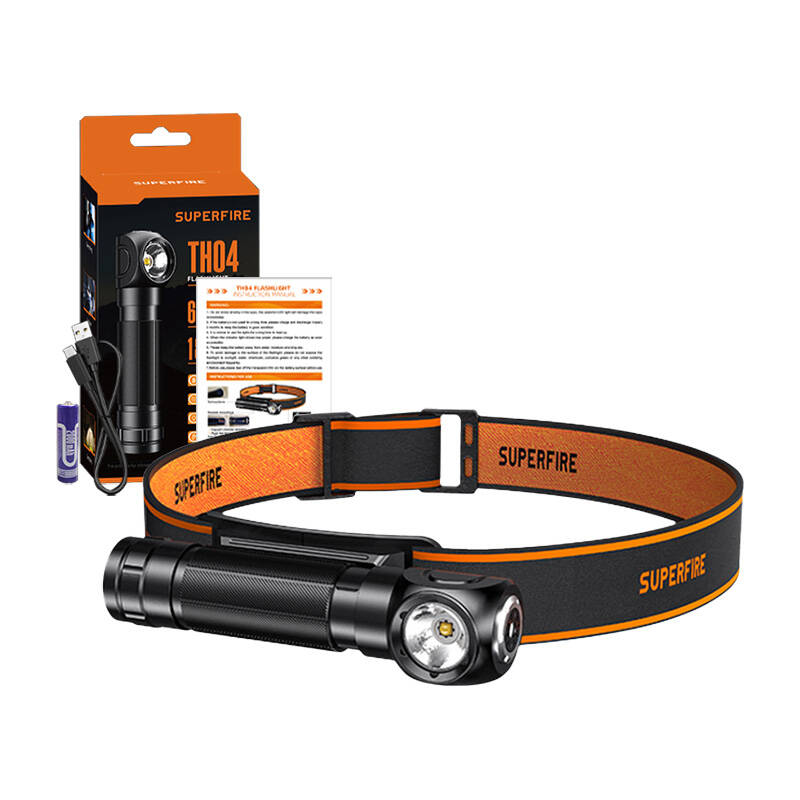 Superfire TH04 2-in-1 headlamp flashlight, 600 lm, USB-C, 5 modes, 150 m