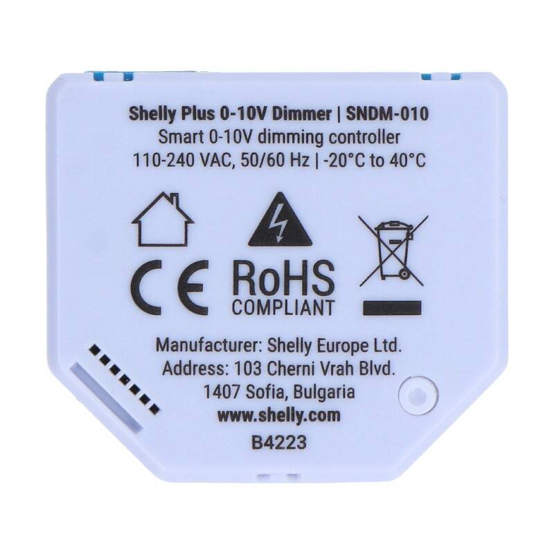 Shelly Plus 0-10V Light Dimmer, WiFi/Bluetooth