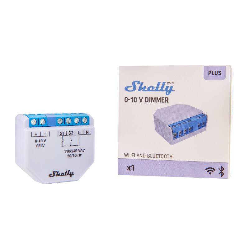 Shelly Plus 0-10V Light Dimmer, WiFi/Bluetooth