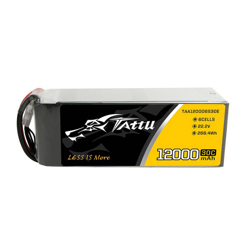 Tattu 12000mAh 22.2V 30C 6S1P UAV Lipo Battery Pack with EC5 plug