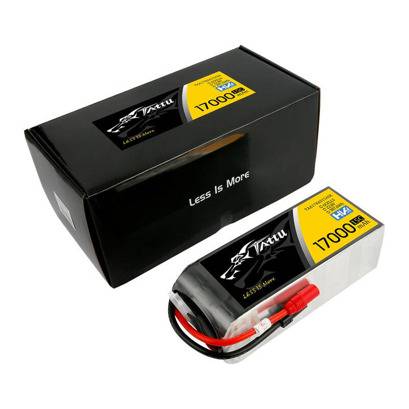 Tattu 17000mAh 22.8V 15C 6S1P Lipo Battery with AS150+XT150 Plug
