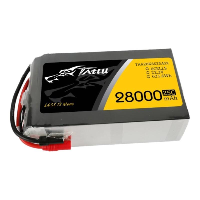 Tattu 28000mAh 22.2V 25C 6S1P Lipo Battery Pack with AS150+XT150