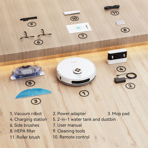 Tesvor S8 Pro 2 in 1 robotas dulkių siurblys su valymo funkcija 6000 Pa