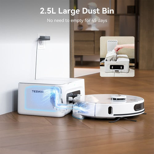 Tesvor S8 Max Robot Vacuum Cleaner, 3-in-1 Vacuum/Sweep/Mop, 8000Pa