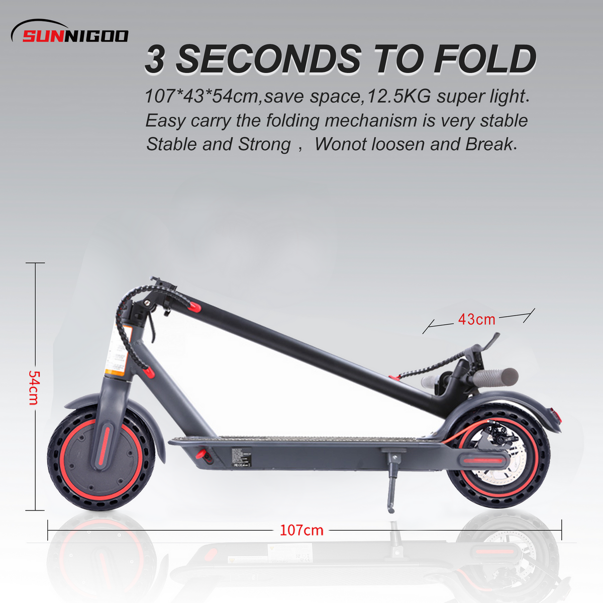 SUNNIGOO N7PRO | 350 W sulankstomas elektrinis paspirtukas