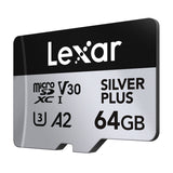 Karta pamięci Lexar High-Performance Silver Plus microSDXC 64GB + adapter