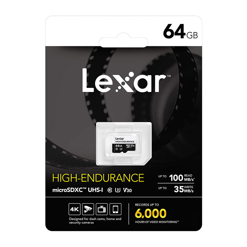 Lexar High-Endurance microSDHC/microSDXC 64GB memory card