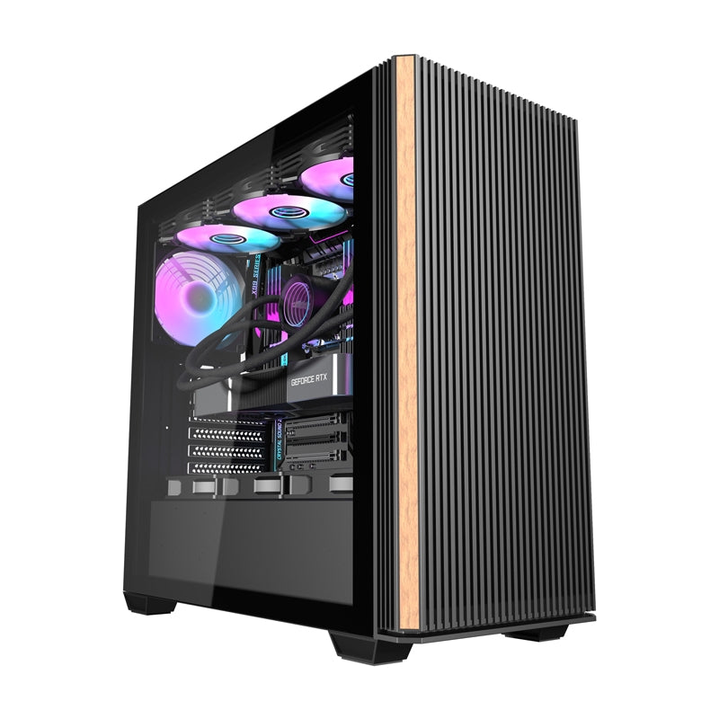 Darkflash DS900WS computer case (black) + 4 fans
