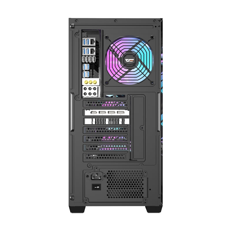 Darkflash DS900WD computer case (black) + 4 fans