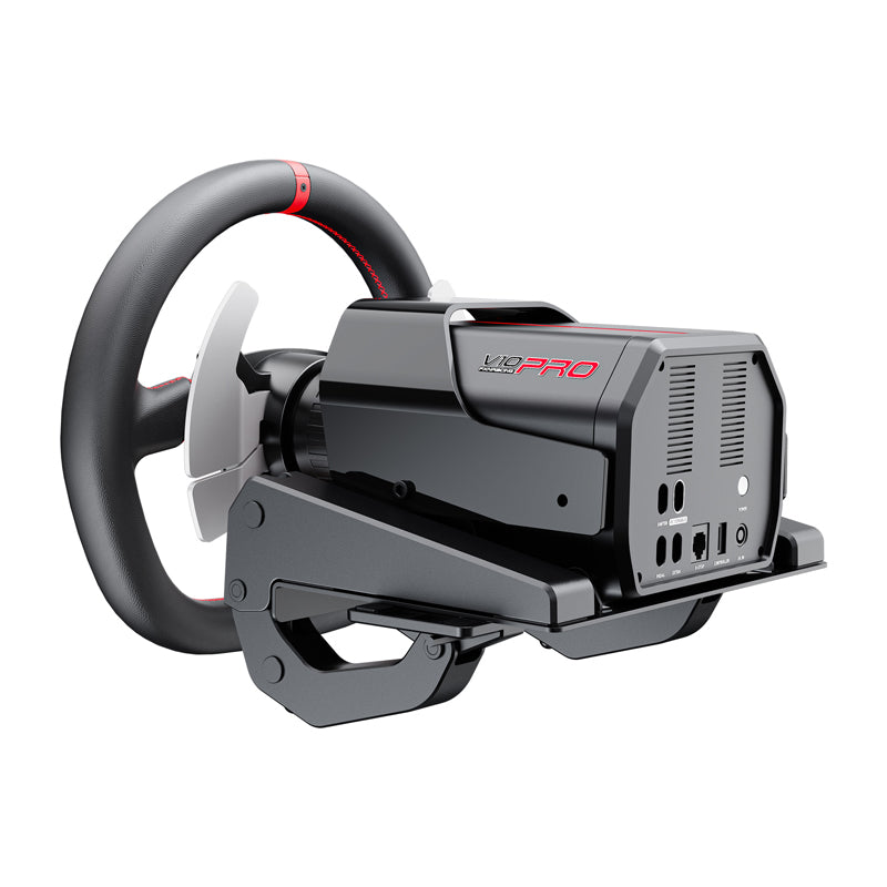 PXN-V10 Pro gaming set - steering wheel + pedals + mounting clamps (PC / PS4 / Xbox One / Xbox Series X|S)