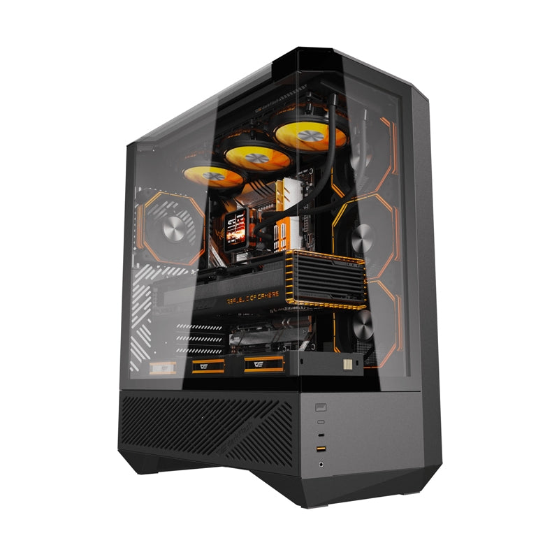 Darkflash DY460 computer case (Black) + 4 ARGB fans