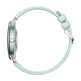COLMI L28 Smart Watch (Silver-green + green leather strap)