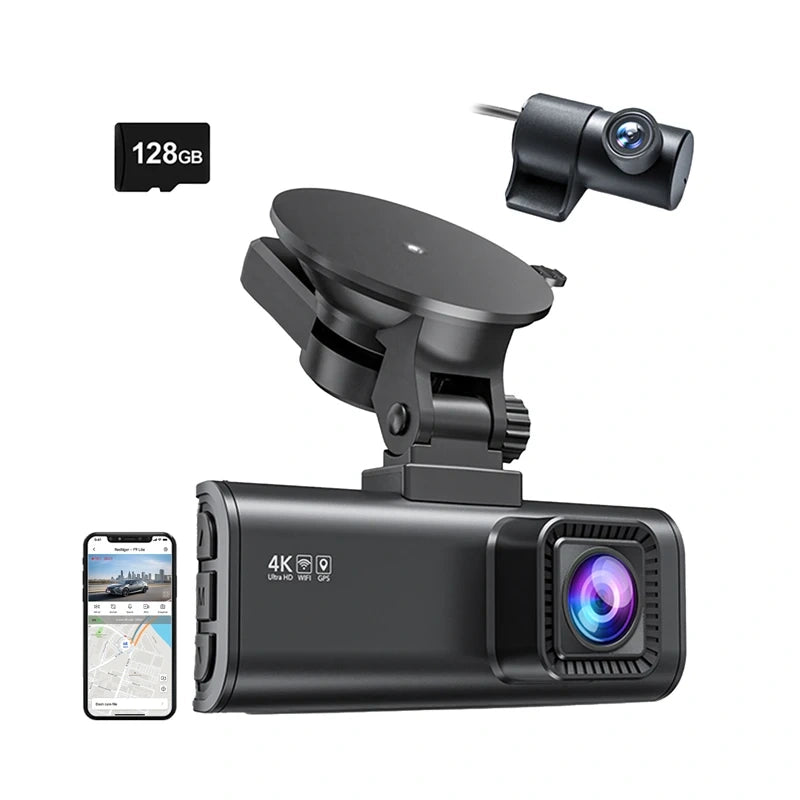 REDTIGER F7NP WiFi 4K + 1080p 128GB Dash Cam