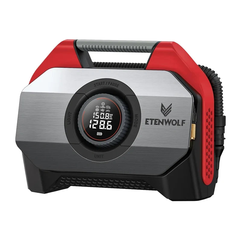 Etenwolf S6 Car Air Compressor, 11.03 bar, 19,200 mAh (red)