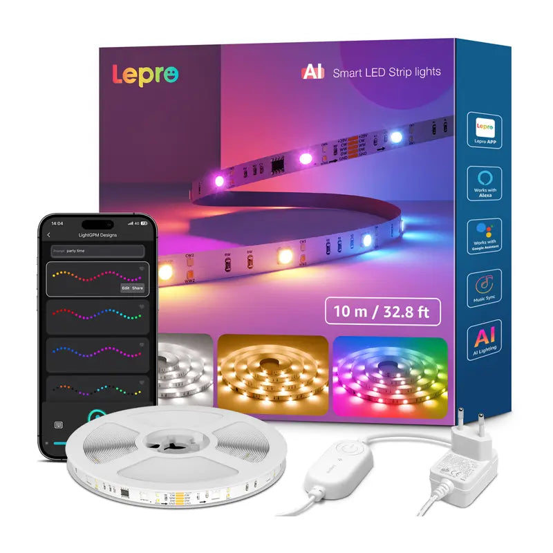 Lepro S2 10m Wi-Fi Bluetooth RGBIC LED Strip