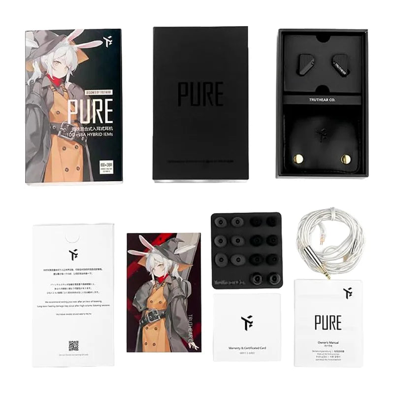 TRUTHEAR Pure Wired Headphones (Black)