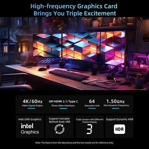 BMAX B10 Pro Mini PC, Intel i7-13620H 10 Cores Max 4.9GHz, 24GB LPDDR5 RAM 1TB