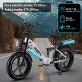 Oneport OT08 Pro Visos Pakabos Elektrinis Dviratis 18Ah 2x