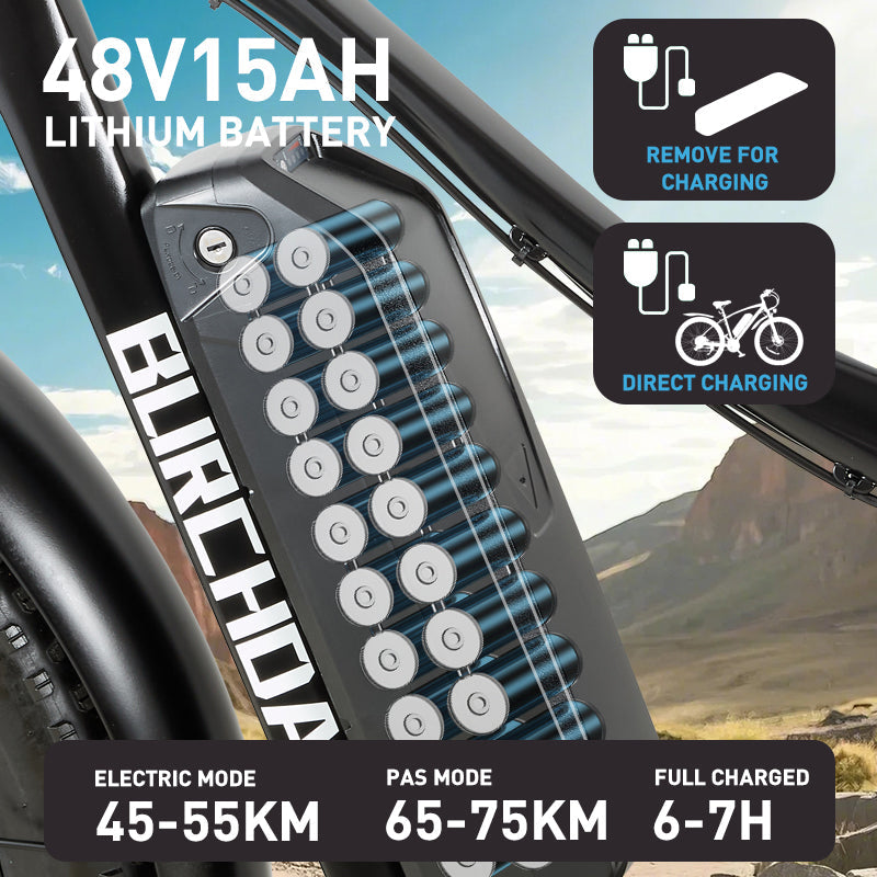 Burchda RX02 elektrinis dviratis 1000W