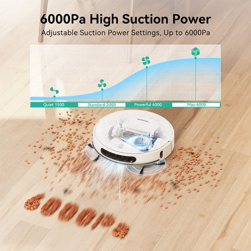Tesvor S8 Pro 2 in 1 robotas dulkių siurblys su valymo funkcija 6000 Pa