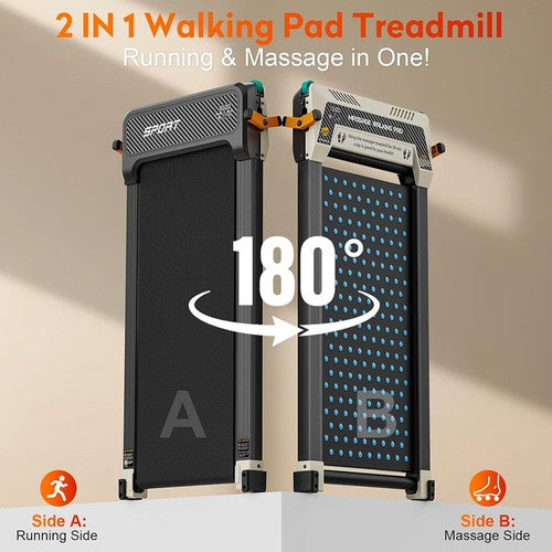 Akluer 520A-A Dual-Sided Walking Pad with Shiatsu Foot Massager