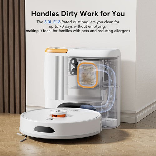 Teendow D20S MAX+ 2in1 Robot Vacuum Cleaner & Pet Grooming Tool, 6000Pa