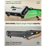 AKLUER H1-B Treadmill with 13% Auto Incline, 2.5 HP Quiet Motor