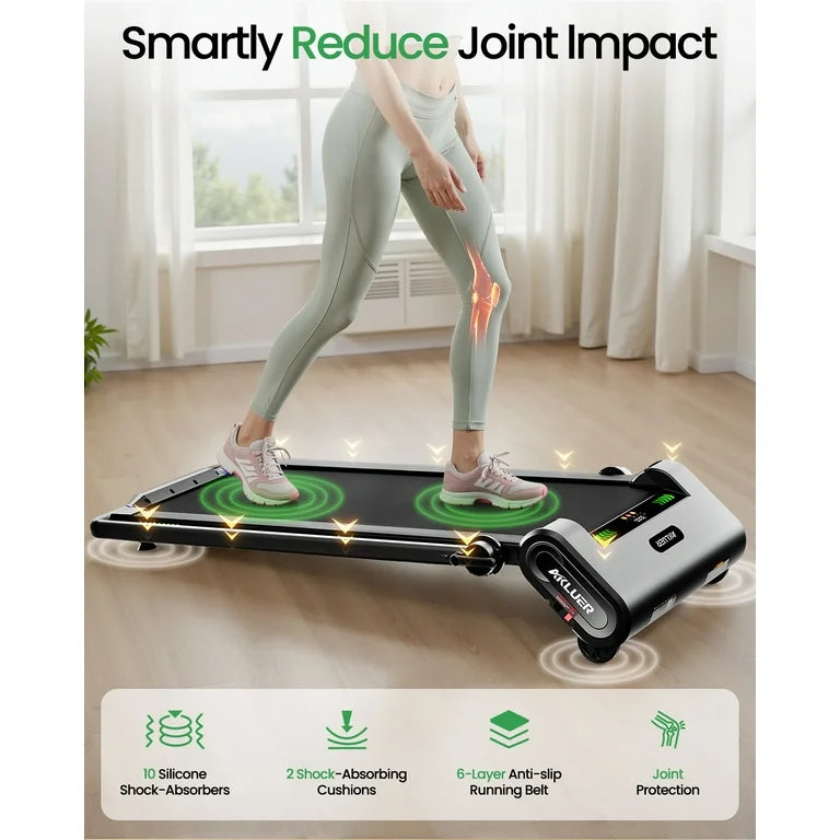 AKLUER H1-B Treadmill with 13% Auto Incline, 2.5 HP Quiet Motor